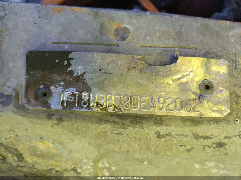 2013 Ford F-350 Lariat VIN: 1FT8W3BT3DEA92062 Lot: 43593525