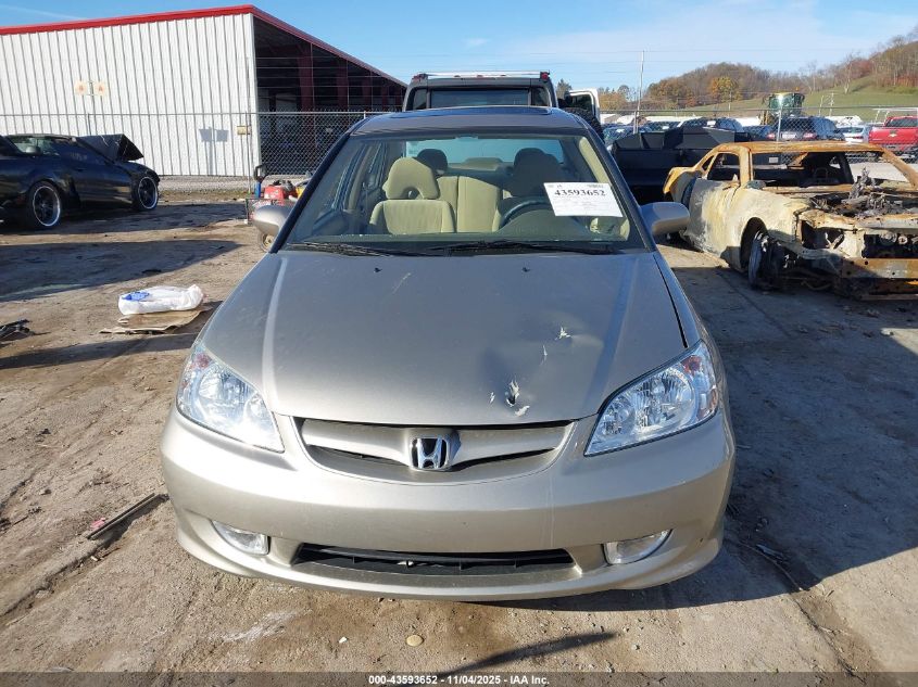 2005 Honda Civic Ex VIN: 2HGES26765H591956 Lot: 43593652