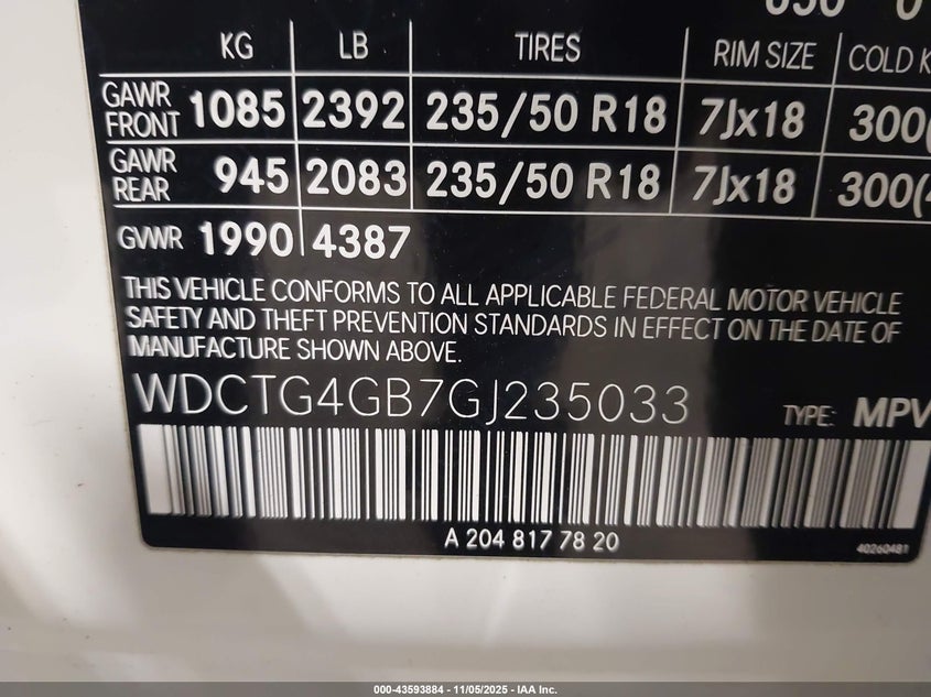 WDCTG4GB7GJ235033 2016 MERCEDES-BENZ GLA-KLASSE photo no. 9
