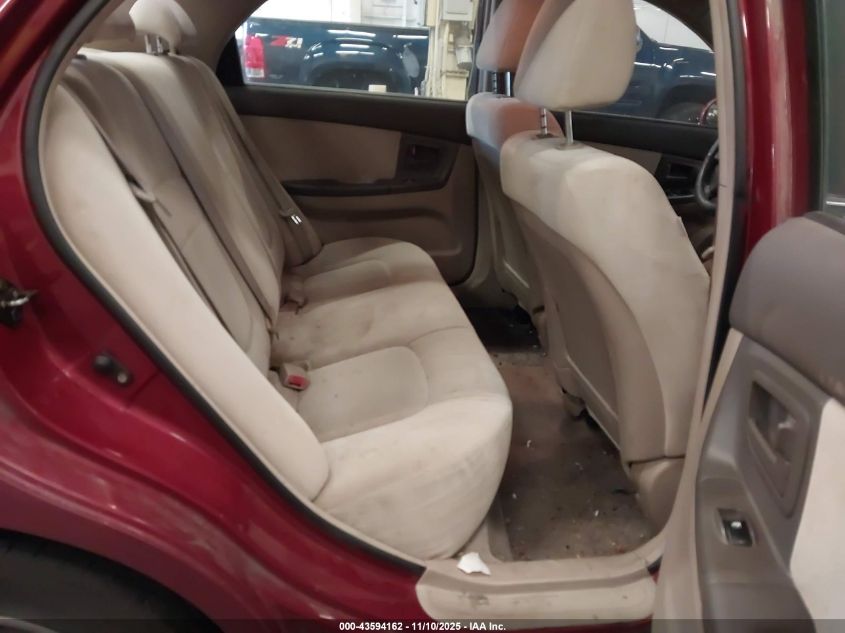 2006 Kia Spectra Ex/Lx/Sx VIN: KNAFE121X65265122 Lot: 43594162