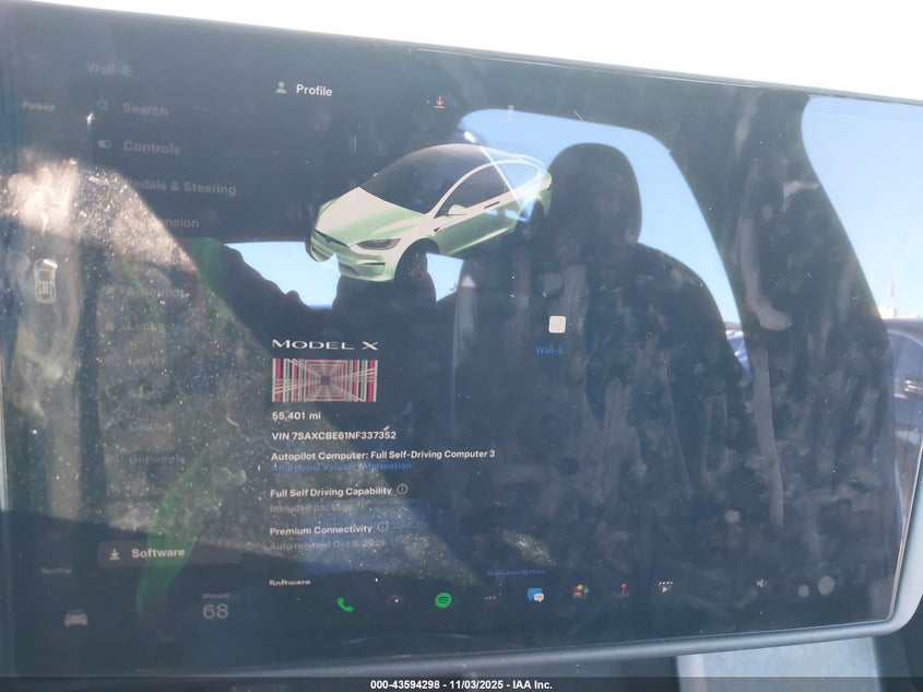 2022 Tesla Model X Plaid Tri Motor All-Wheel Drive VIN: 7SAXCBE61NF337352 Lot: 43594298