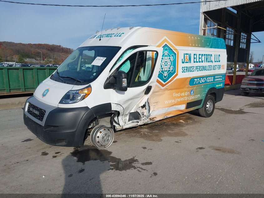 2021 RAM PROMASTER 2500 HIGH ROOF 159 WB 3C6LRVDG5ME522618