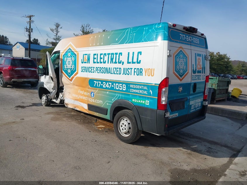 2021 RAM PROMASTER 2500 HIGH ROOF 159 WB 3C6LRVDG5ME522618