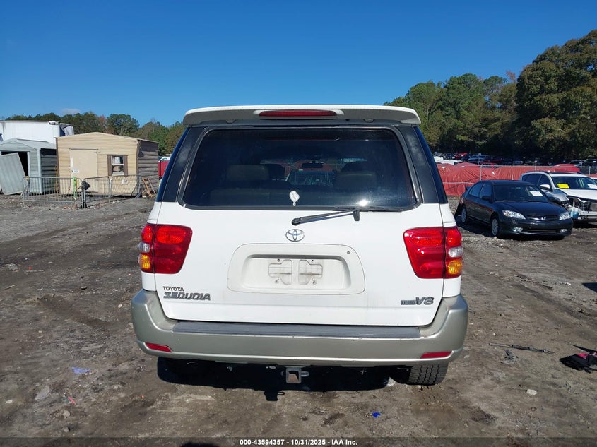 2002 Toyota Sequoia Sr5 V8 VIN: 5TDZT34A02S087062 Lot: 43594357