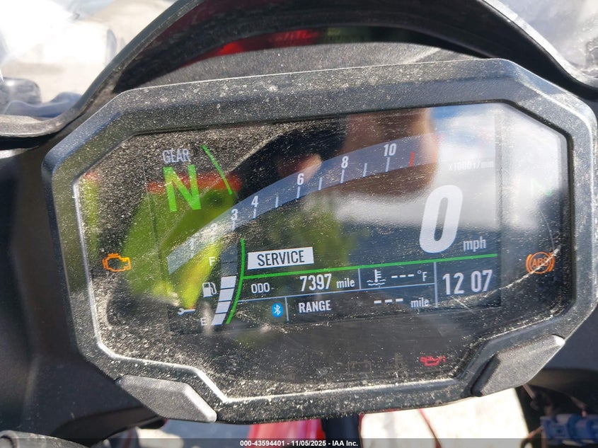 2025 Kawasaki Ex500 A/B VIN: ML5EXGJ15SDA63721 Lot: 43594401