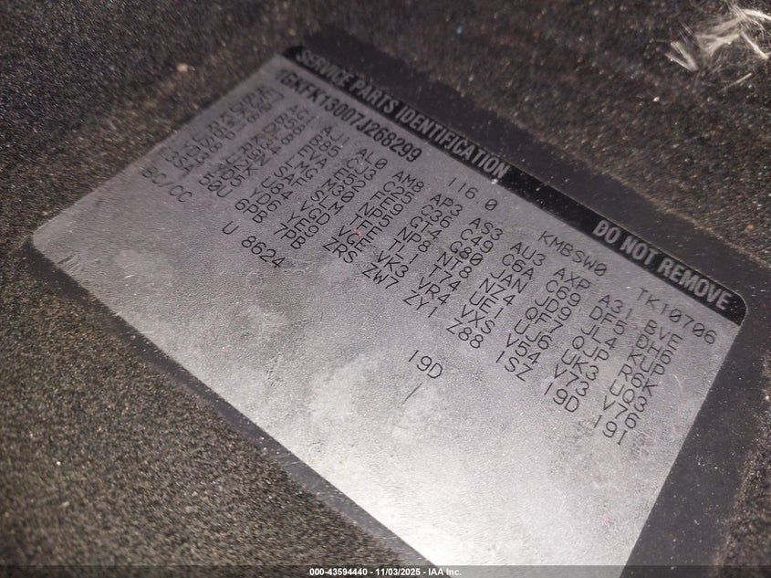 2007 GMC Yukon Sle VIN: 1GKFK13007J268299 Lot: 43594440