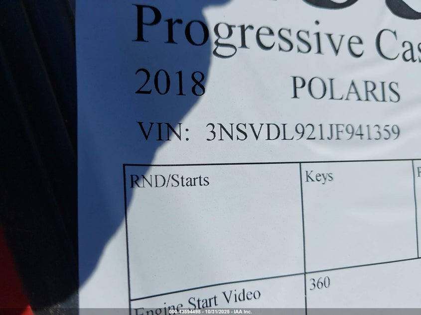 2018 Polaris Rzr Xp Turbo Eps Dynamix Ed VIN: 3NSVDL921JF941359 Lot: 43594498