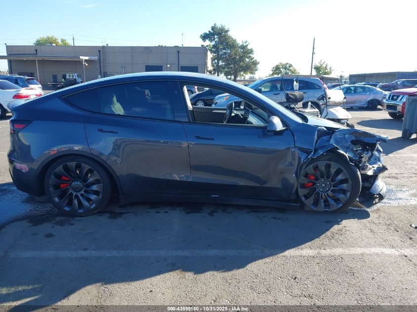 2023 Tesla Model Y Performance Dual Motor All-Wheel Drive VIN: 7SAYGDEF3PF864400 Lot: 43595150