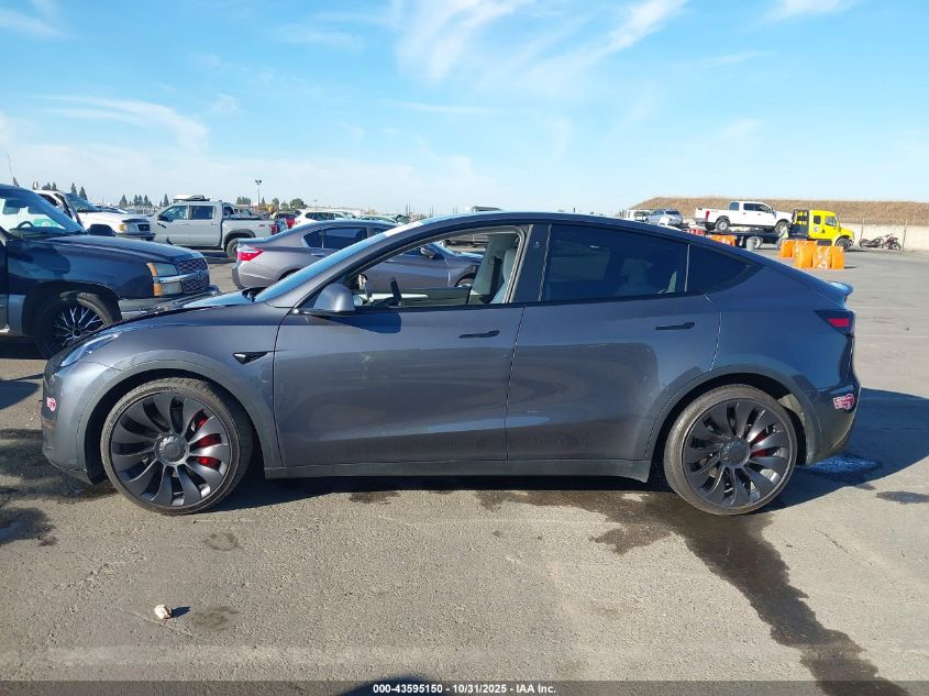 2023 Tesla Model Y Performance Dual Motor All-Wheel Drive VIN: 7SAYGDEF3PF864400 Lot: 43595150
