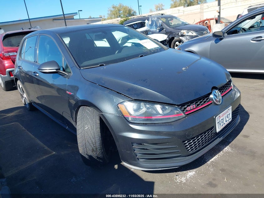 2016 VOLKSWAGEN GOLF GTI AUTOBAHN W/PERFORMANCE PACKAGE 4-DOOR - 3VW447AU8GM053758