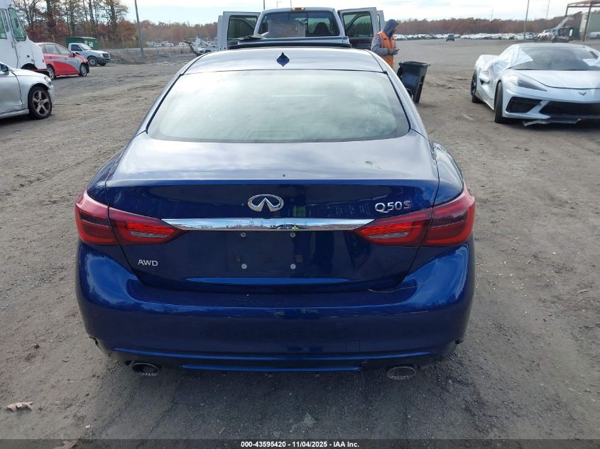 2018 Infiniti Q50 3.0T Red Sport 400 VIN: JN1FV7AR3JM480193 Lot: 43595420