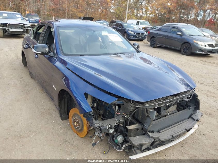 2018 Infiniti Q50 3.0T Red Sport 400 VIN: JN1FV7AR3JM480193 Lot: 43595420