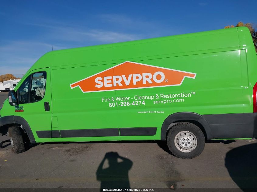 2019 Ram Promaster 3500 Cargo Van High Roof 159 Wb Ext VIN: 3C6URVJG0KE558867 Lot: 43595451