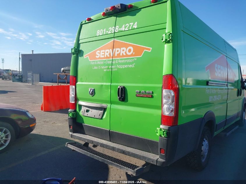 2019 Ram Promaster 3500 Cargo Van High Roof 159 Wb Ext VIN: 3C6URVJG0KE558867 Lot: 43595451