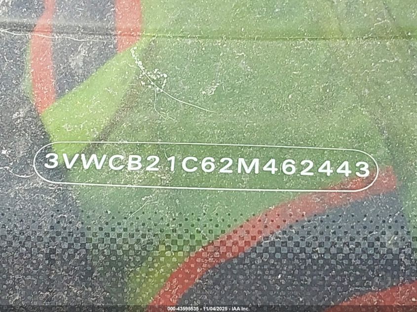 2002 Volkswagen New Beetle Gls VIN: 3VWCB21C62M462443 Lot: 43595535