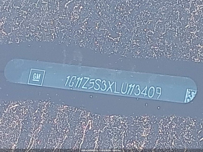 2020 CHEVROLET IMPALA FWD LT - 1G11Z5S3XLU113409
