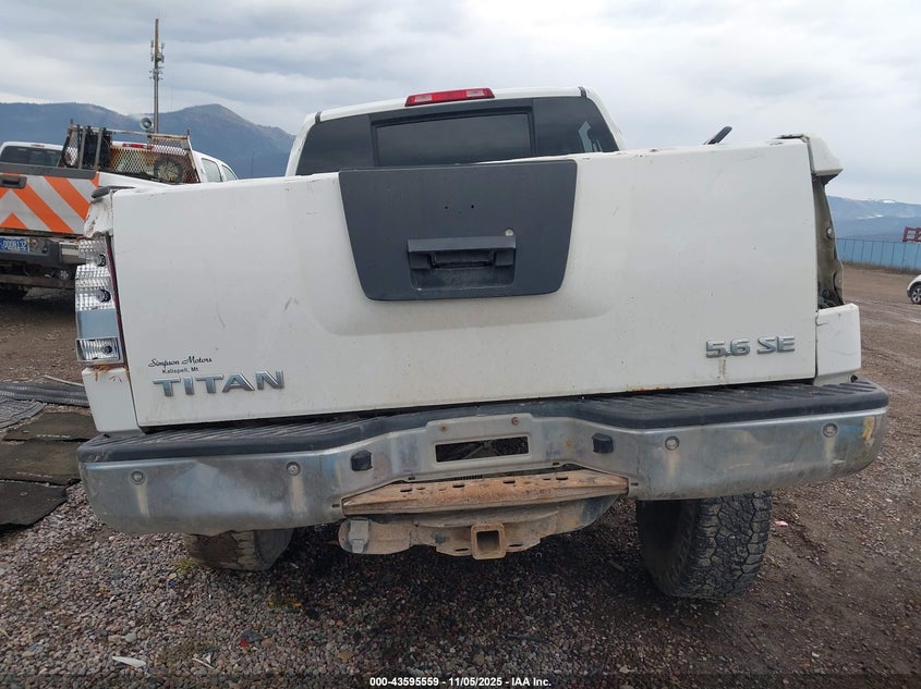 2008 Nissan Titan Le/Se VIN: 1N6AA07C98N353706 Lot: 43595559