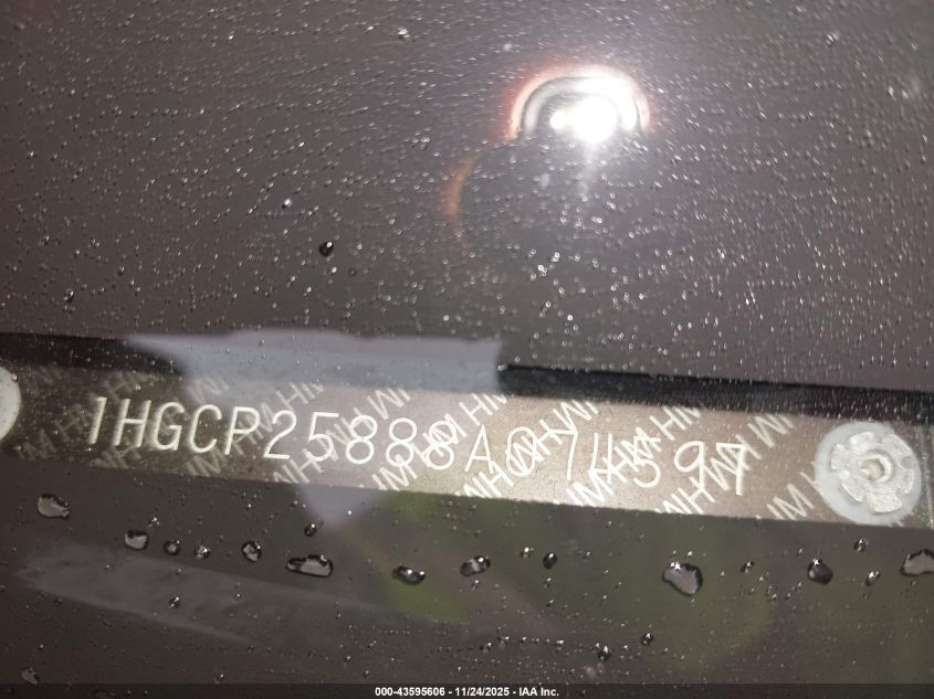 2008 Honda Accord 2.4 Ex-L VIN: 1HGCP25888A074597 Lot: 43595606