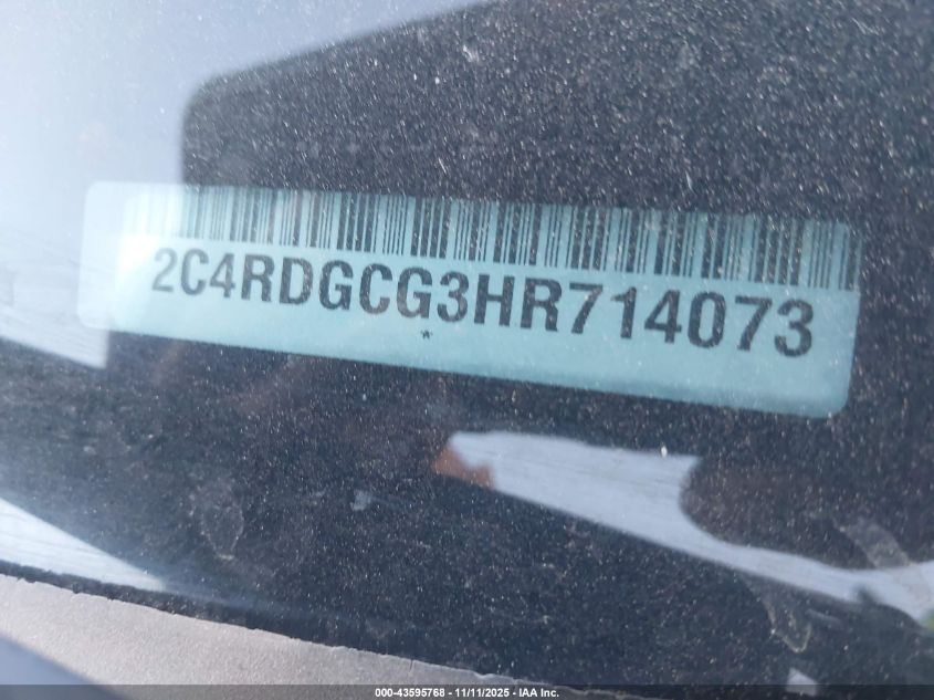 2017 Dodge Grand Caravan Sxt VIN: 2C4RDGCG3HR714073 Lot: 43595768