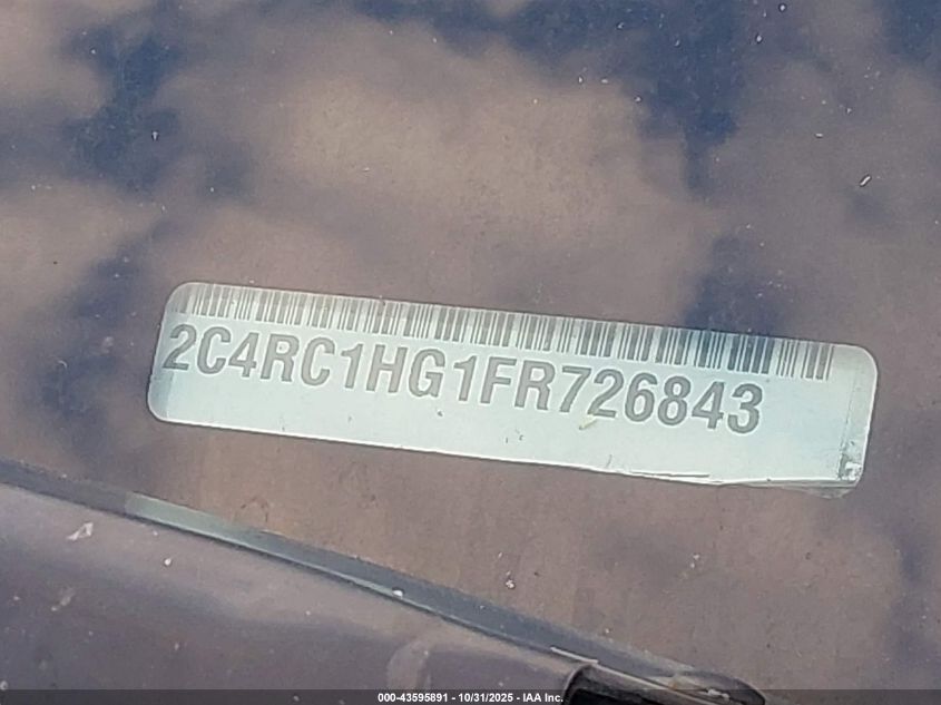 2015 Chrysler Town & Country S VIN: 2C4RC1HG1FR726843 Lot: 43595891