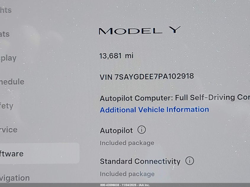 2023 Tesla Model Y Awd/Long Range Dual Motor All-Wheel Drive VIN: 7SAYGDEE7PA102918 Lot: 43596038