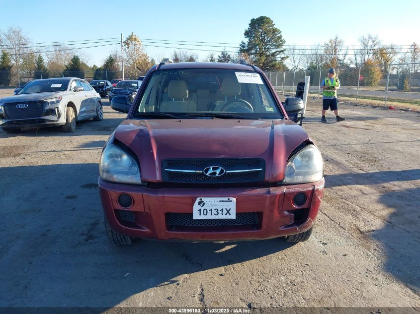 2007 Hyundai Tucson Gls VIN: KM8JM12B17U522650 Lot: 43596180