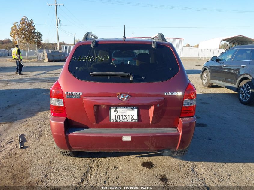 2007 Hyundai Tucson Gls VIN: KM8JM12B17U522650 Lot: 43596180