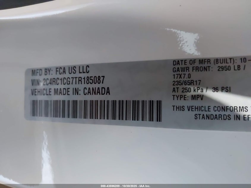 2C4RC1CG7TR185087 2026 CHRYSLER VOYAGER photo no. 5