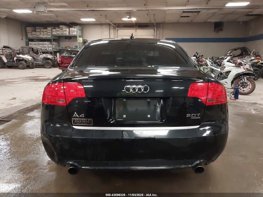2008 Audi A4 2.0T VIN: WAUDF78E98A045627 Lot: 43596326