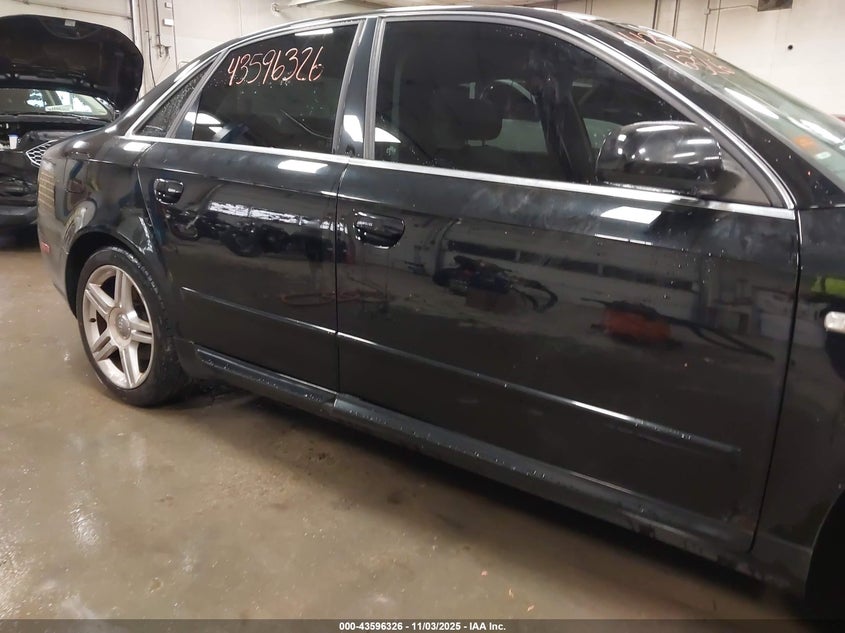 2008 Audi A4 2.0T VIN: WAUDF78E98A045627 Lot: 43596326