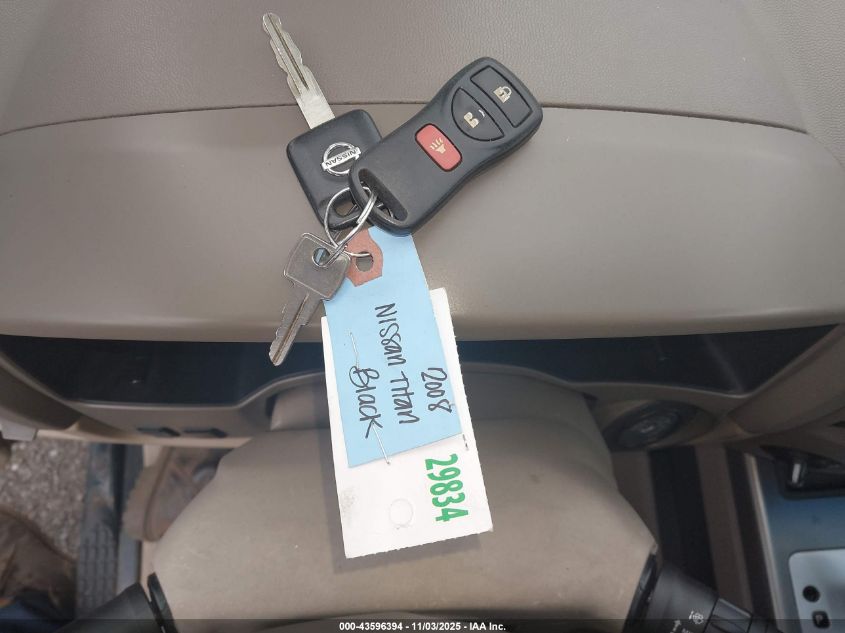 2008 Nissan Titan Se VIN: 1N6AA07C58N333064 Lot: 43596394