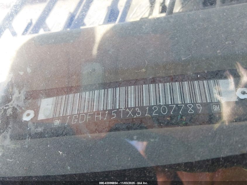 2003 GMC Savana Upfitter VIN: 1GDFH15TX31207789 Lot: 43596854