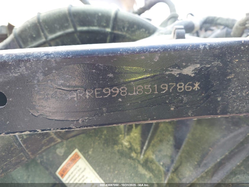 2018 Polaris Ranger Xp 1000 Eps VIN: 4XARRE998J8519786 Lot: 43597050