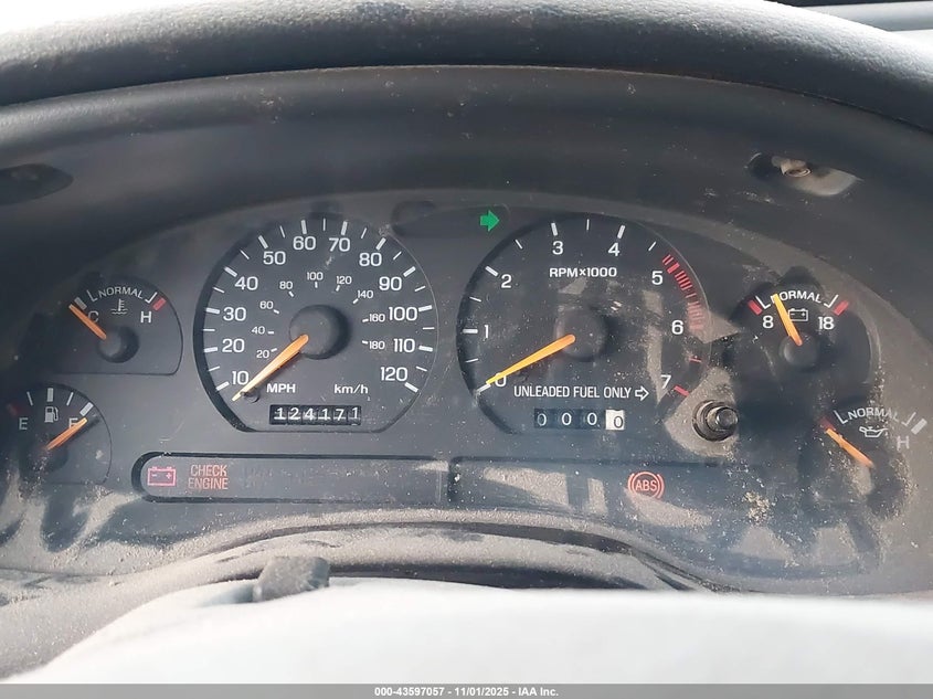 1997 Ford Mustang VIN: 1FALP4441VF105637 Lot: 43597057