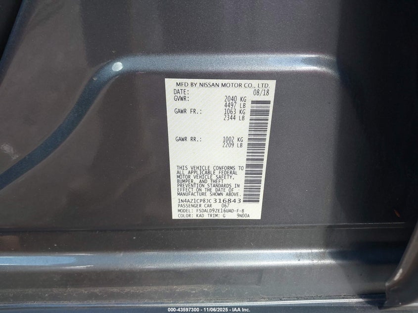 2018 NISSAN LEAF SV - 1N4AZ1CP8JC316843