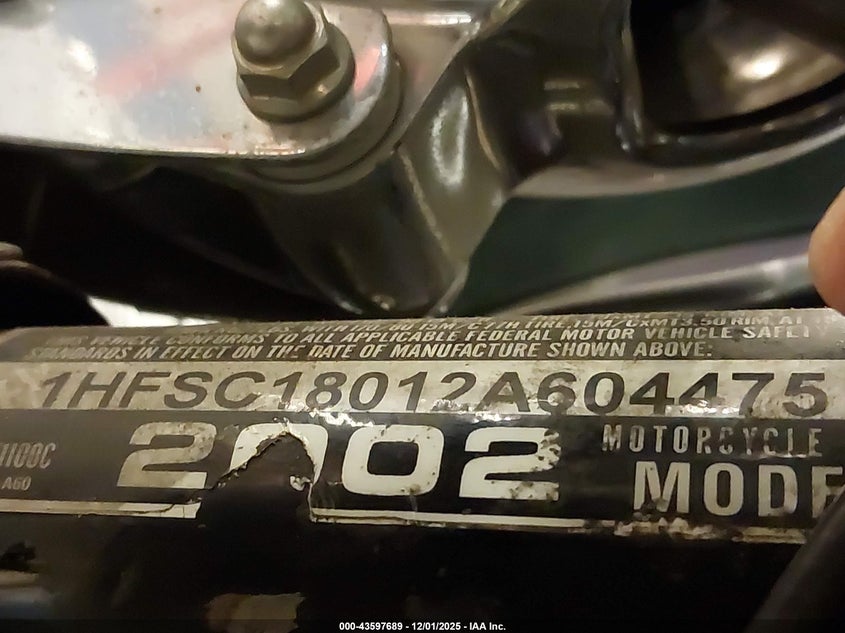 1HFSC18012A604475 2002 HONDA VT photo no. 10