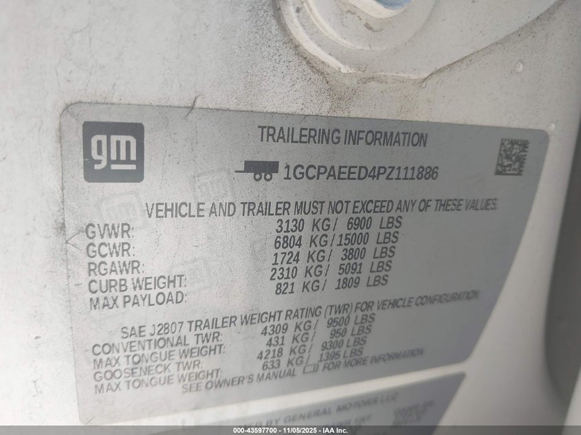 2023 CHEVROLET SILVERADO 1500 2WD  SHORT BED LTZ 1GCPAEED4PZ111886