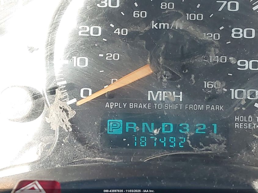 2002 Chevrolet Avalanche 1500 VIN: 3GNEC13T02G350288 Lot: 43597835