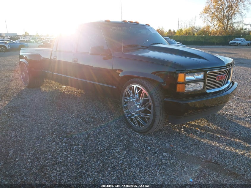 1997 GMC Sierra 3500 Hd Sl black truck gasoline 1GTHC33J5VF005375 photo #1