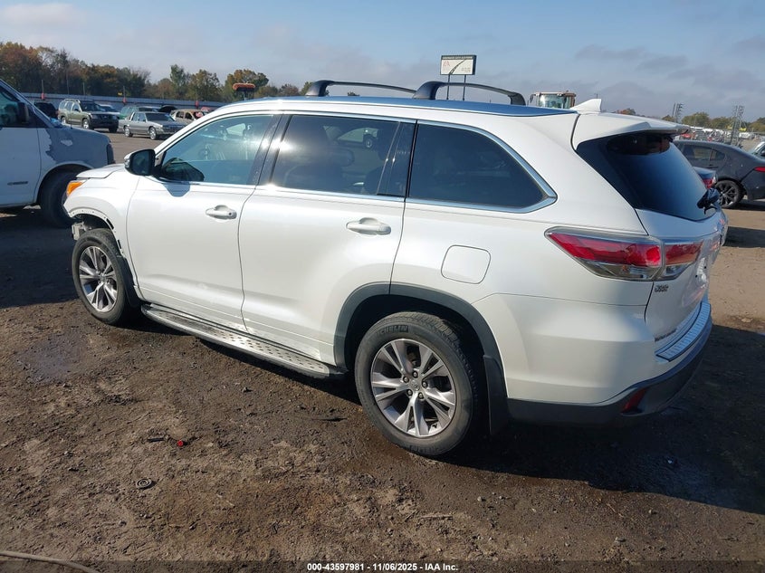 2015 Toyota Highlander Xle V6 VIN: 5TDKKRFH9FS116579 Lot: 43597981