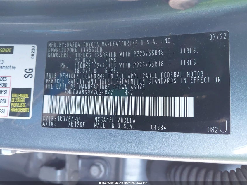 2022 TOYOTA COROLLA CROSS XLE - 7MUDAABG9NV024872