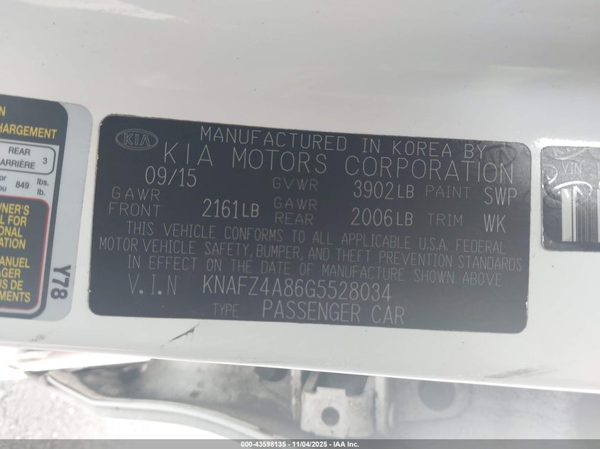 2016 KIA FORTE EX - KNAFZ4A86G5528034