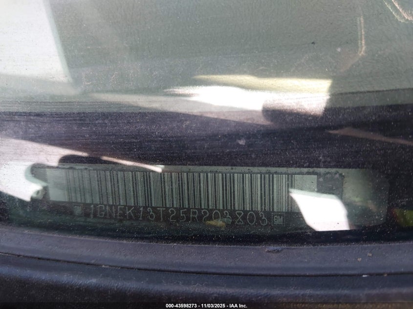 2005 Chevrolet Tahoe Z71 VIN: 1GNEK13T25R203803 Lot: 43598273