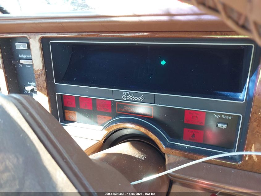 1991 Cadillac Eldorado VIN: 1G6EL13BXMU601028 Lot: 43598448