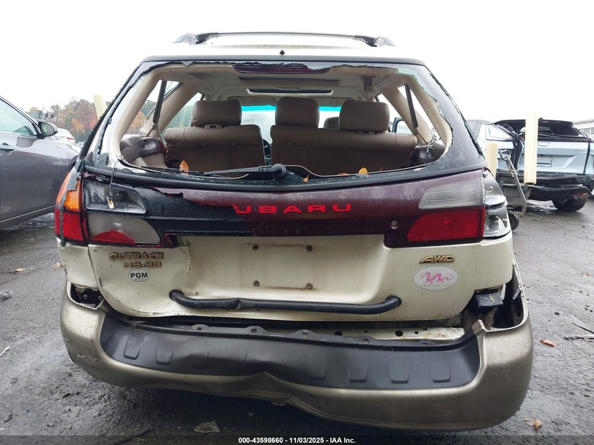 2001 Subaru Outback H6-3.0 VIN: 4S3BH806717678273 Lot: 43598660