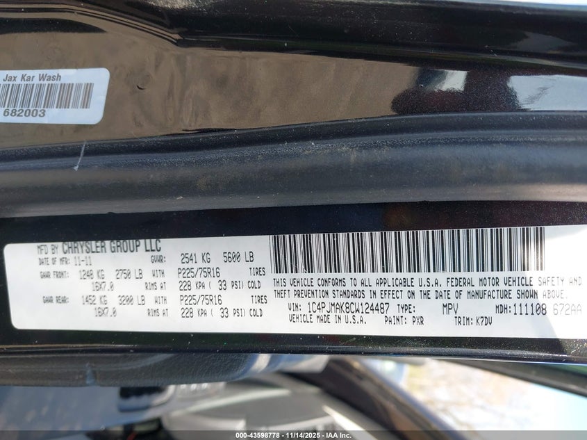 1C4PJMAK8CW124487 2012 JEEP LIBERTY (NORTH AMERICA) photo no. 9