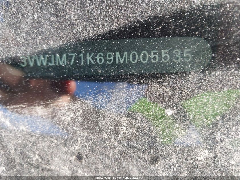 2009 Volkswagen Jetta S VIN: 3VWJM71K69M005535 Lot: 43598874