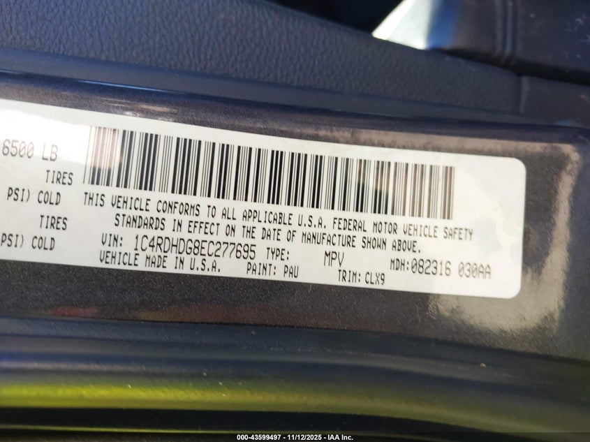 2014 DODGE DURANGO LIMITED - 1C4RDHDG8EC277695