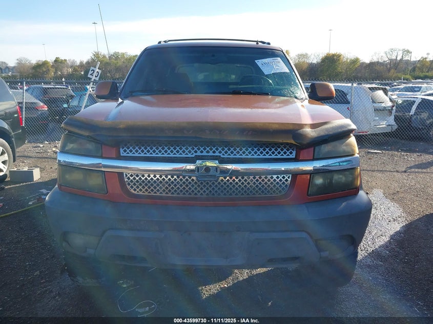 2002 Chevrolet Avalanche 1500 VIN: 3GNEK13T42G186529 Lot: 43599730