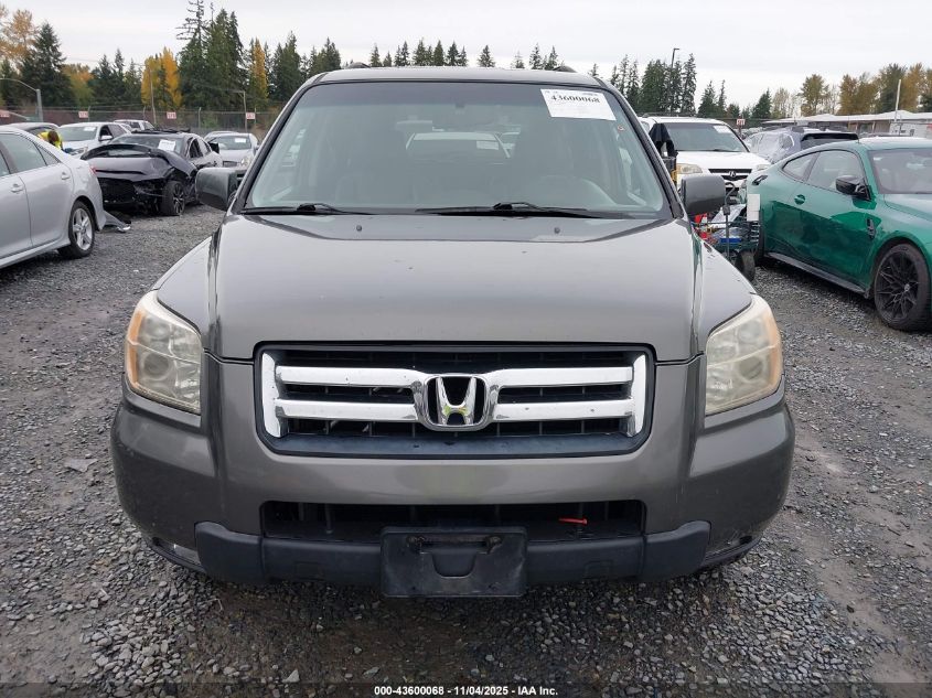 2007 Honda Pilot Ex-L VIN: 2HKYF18547H511764 Lot: 43600068